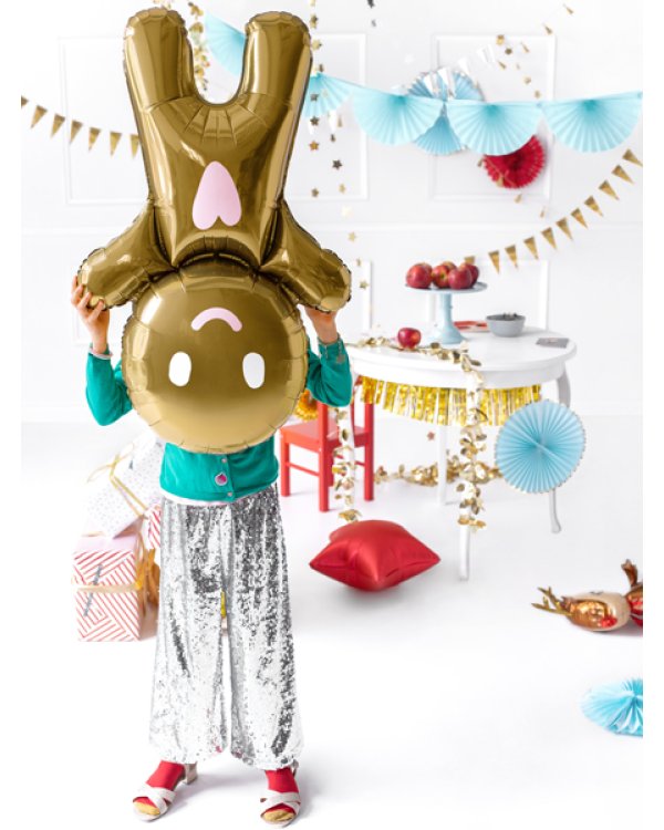 Foil Ballon Gingerbread Man, 58x86cm, mix