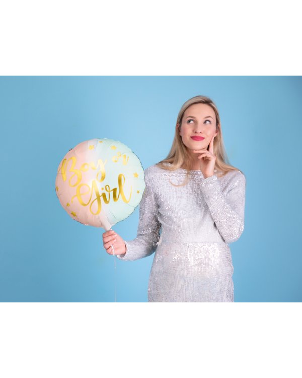 Foil balloon Boy or Girl, 35cm, mix