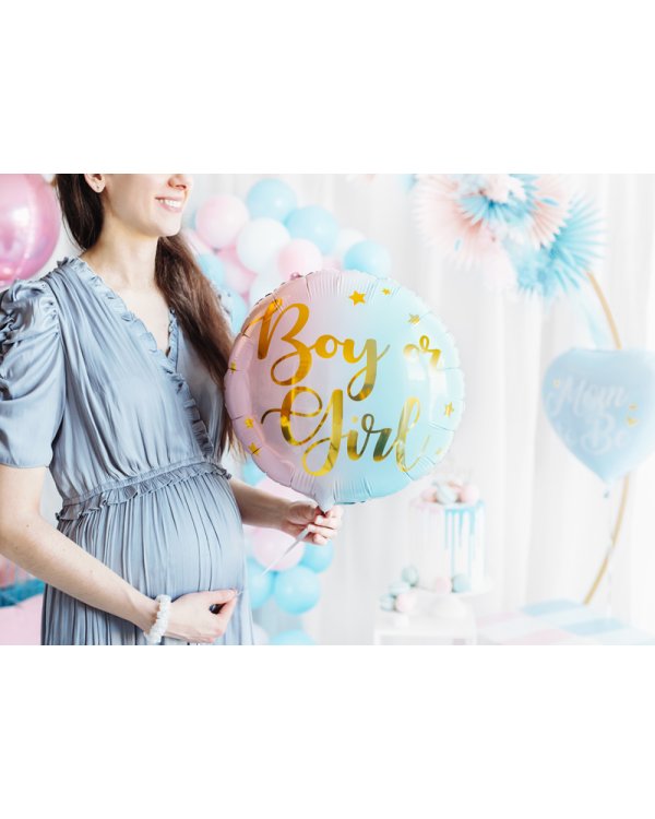 Foil balloon Boy or Girl, 35cm, mix