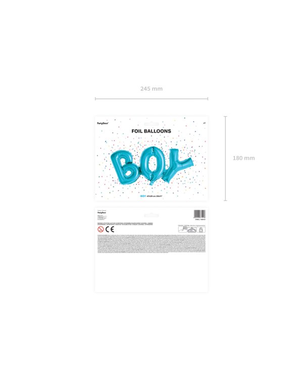 Foil Balloon Boy, 67x29cm, blue