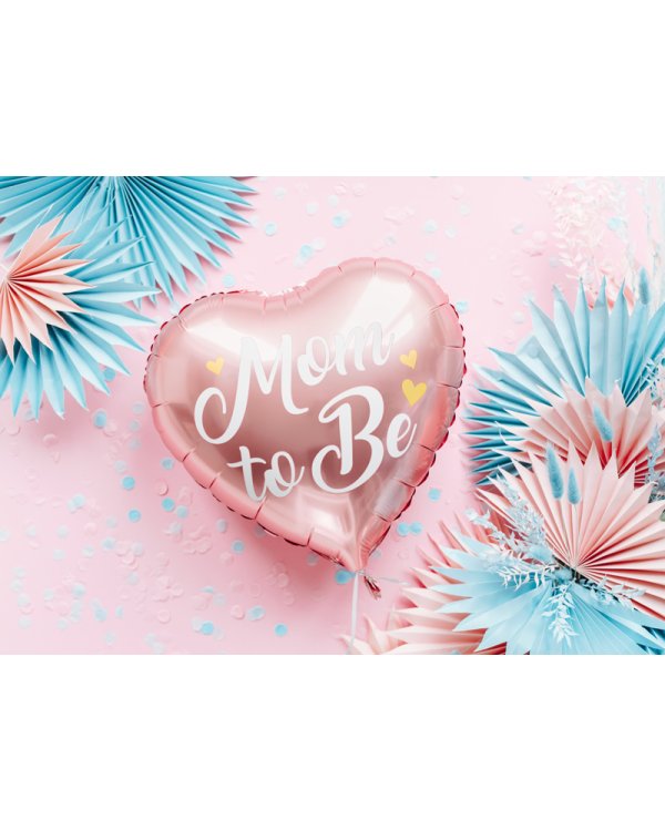 Foil balloon Mom to Be, 35cm, pink