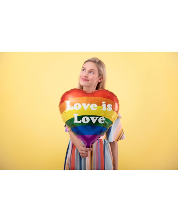 Foil balloon Love is Love, 35cm, mix