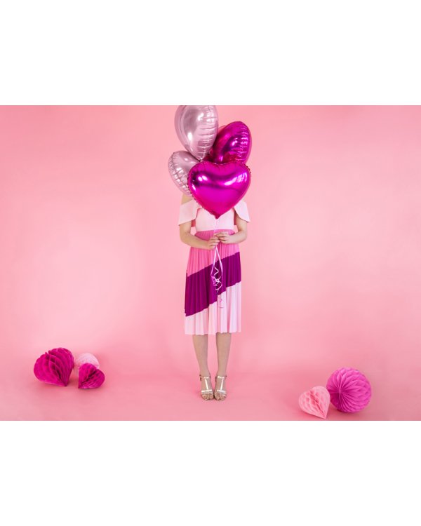 Foil Balloon Heart, 45cm, dark pink
