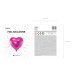 Foil Balloon Heart, 45cm, dark pink