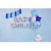 Foil Balloon Heart, 45cm, sky-blue