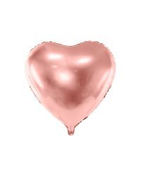 Foil Balloon Heart, 45cm, rose gold