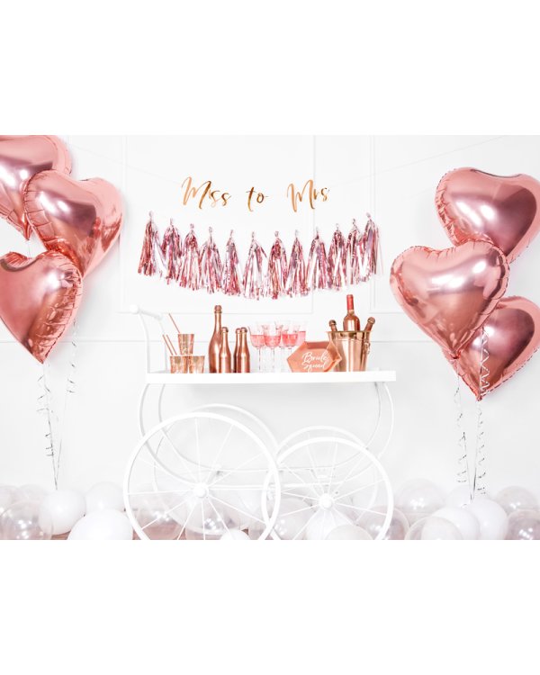 Foil Balloon Heart, 45cm, rose gold