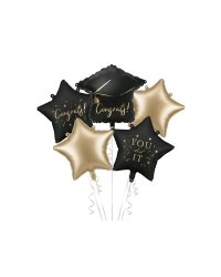 Foil balloon set Congrats, mix (1 pkt / 5 pc.)