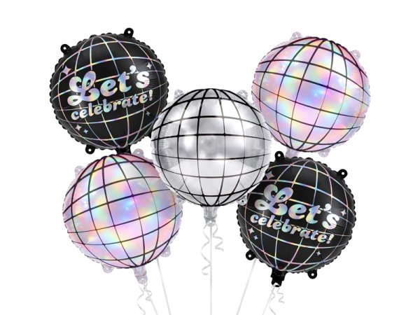 Обложка книги «Foil balloon set Disco Balls, 35 cm, mix (1 pkt / 5 pc.)»
