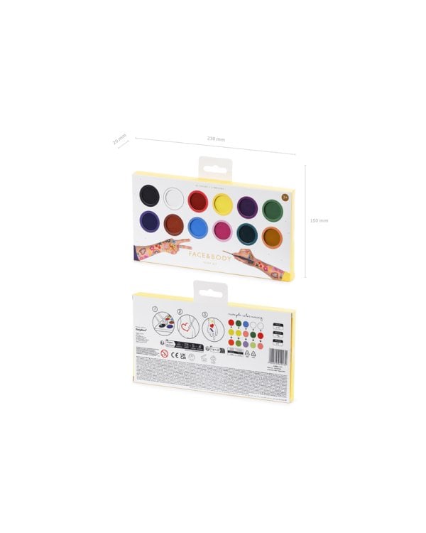 Face paints, 12 colours