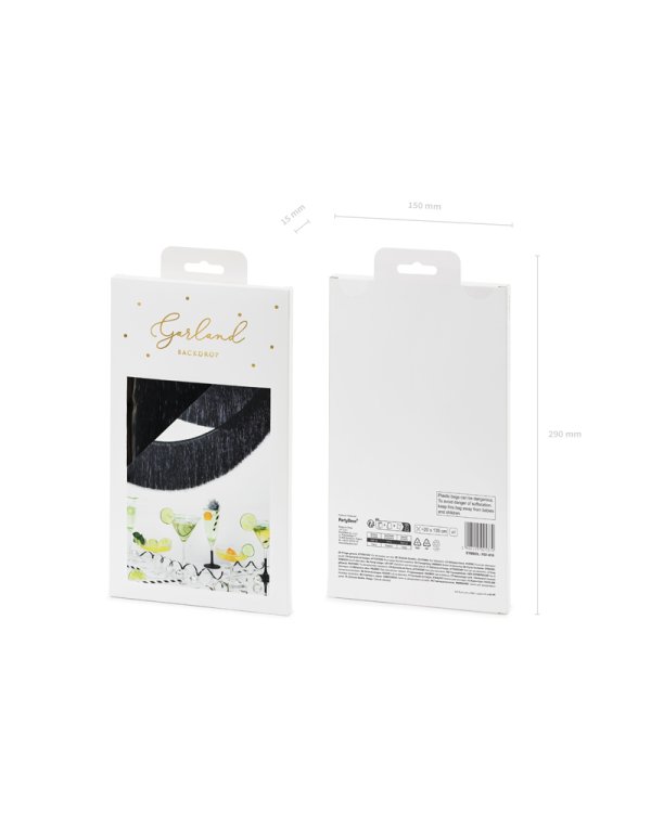 Fringe garland, black