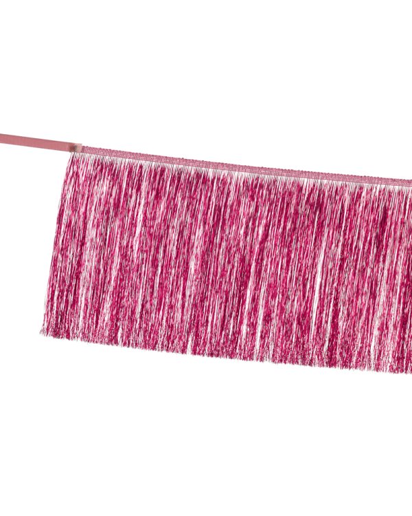 Fringe garland, pink