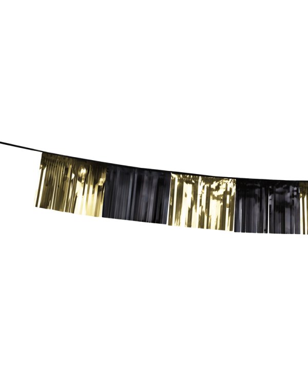 Дополнительное изображение книги «Foil fringe garland, 300x25 cm, black and gold»
