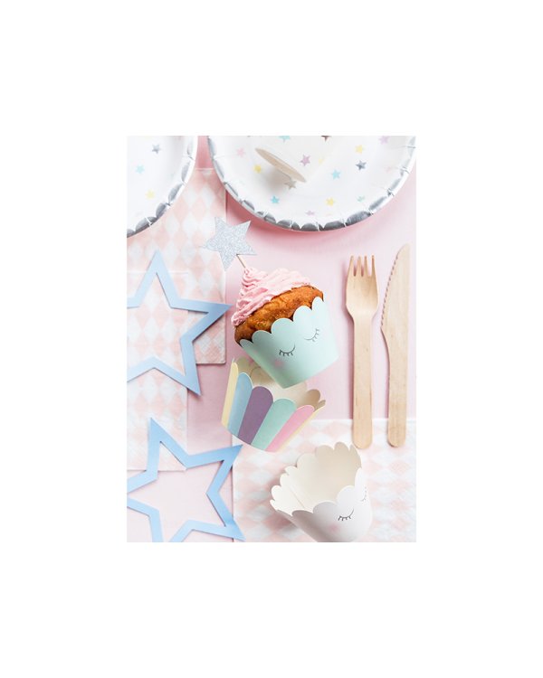 Cupcake wrappers Unicorn, 5x7.5x 5cm (1 pkt / 6 pc.)