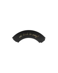 Cupcake wrappers Trick or Treat  - Eat, drink, be scary!, black, 4.8x7.6x4.6cm (1 pkt / 6 pc.)