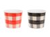 Snack buckets Check pattern, 14 cm, mix (1 pkt / 2 pc.)