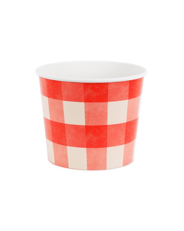 Snack buckets Check pattern, 14 cm, mix (1 pkt / 2 pc.)
