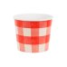 Snack buckets Check pattern, 14 cm, mix (1 pkt / 2 pc.)