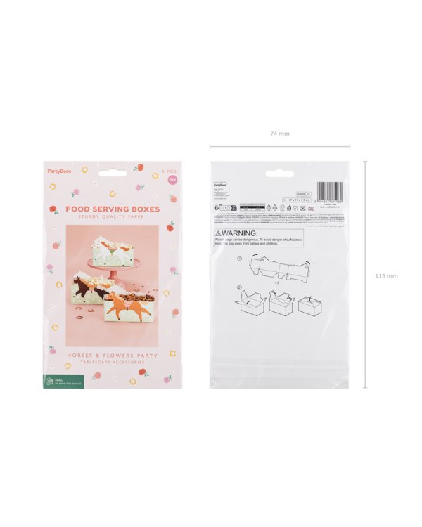 Snack boxes Horses, mix (1 pkt / 3 pc.)