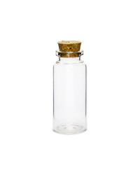 Glass bottles with cork plug, 7.5cm (1 pkt / 12 pc.)