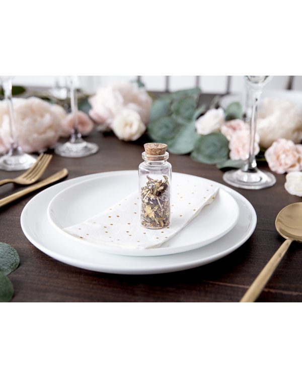 Glass bottles with cork plug, 7.5cm (1 pkt / 12 pc.)