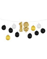 Balloon garland 3in1 - 18th birthday, mix, 260x32cm