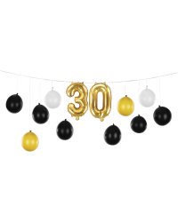 Balloon garland 3in1 - 30th birthday, mix, 260x32cm