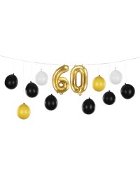 Balloon garland 3in1 - 60th birthday, mix, 260x32cm