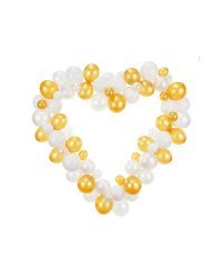 Balloon garland with frame, white, 160 cm
