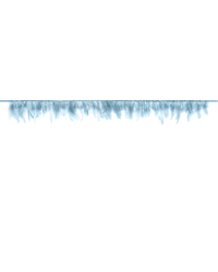 Feather garland, light misty blue, lenght 1m