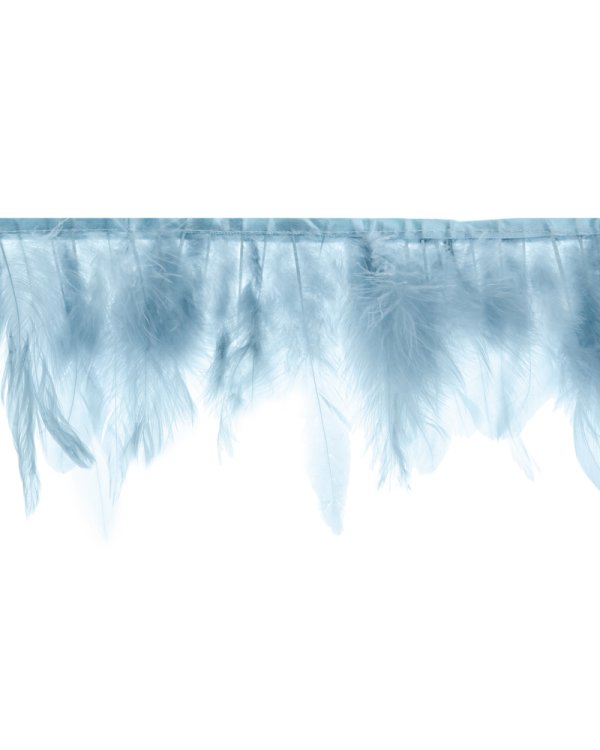 Feather garland, light misty blue, lenght 1m