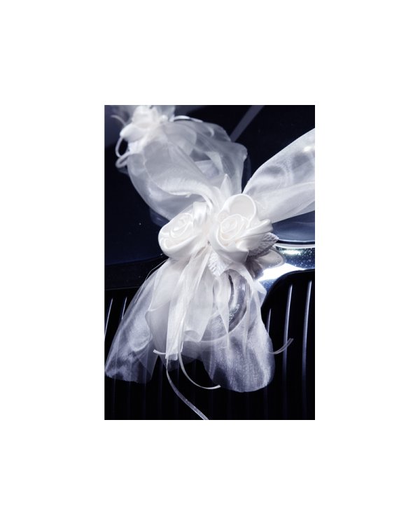 Organza garlands, white, 1.8m (1 pkt / 2 pc.)