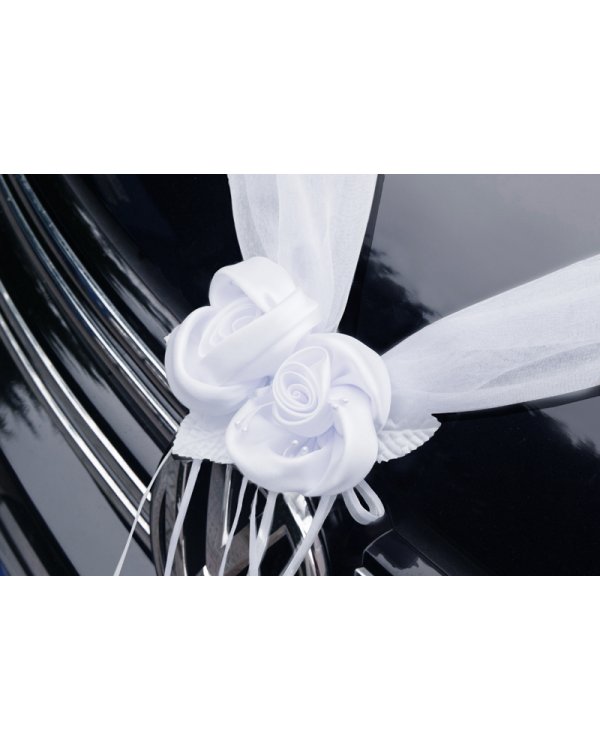 Organza garlands, white, 1.8m (1 pkt / 2 pc.)