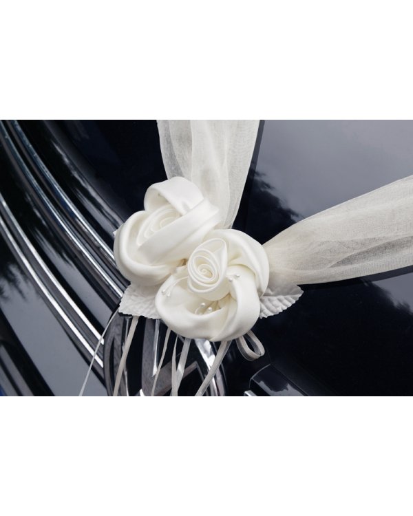 Organza garlands, cream, 1.8m (1 pkt / 2 pc.)