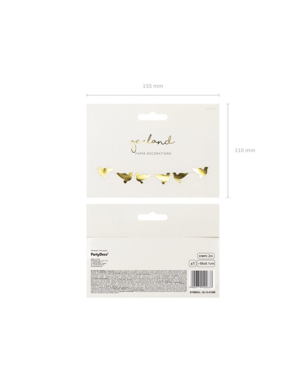 Garland Doves, gold, 86cm