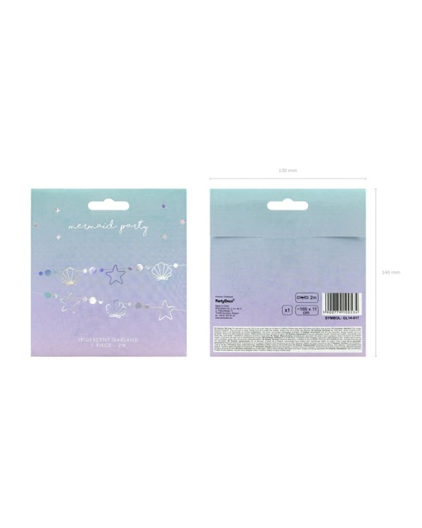 Garland Mermaid, iridescent, 1.65m