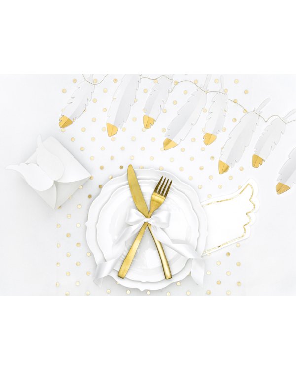Garland Feathers, white, 1.6m