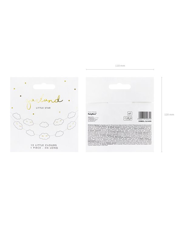 Garland Little Star - Clouds, 1.45m