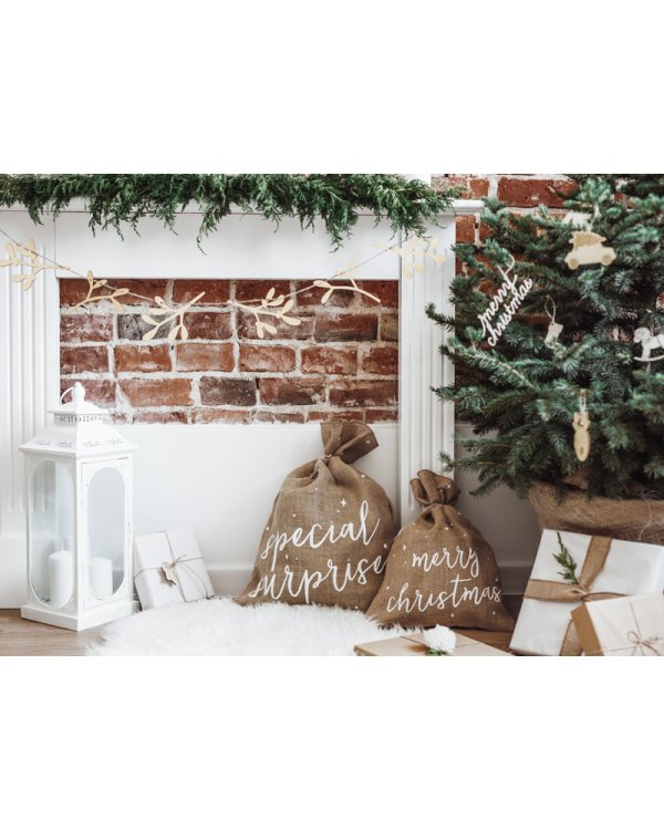 Wooden garland Mistletoe, 127cm