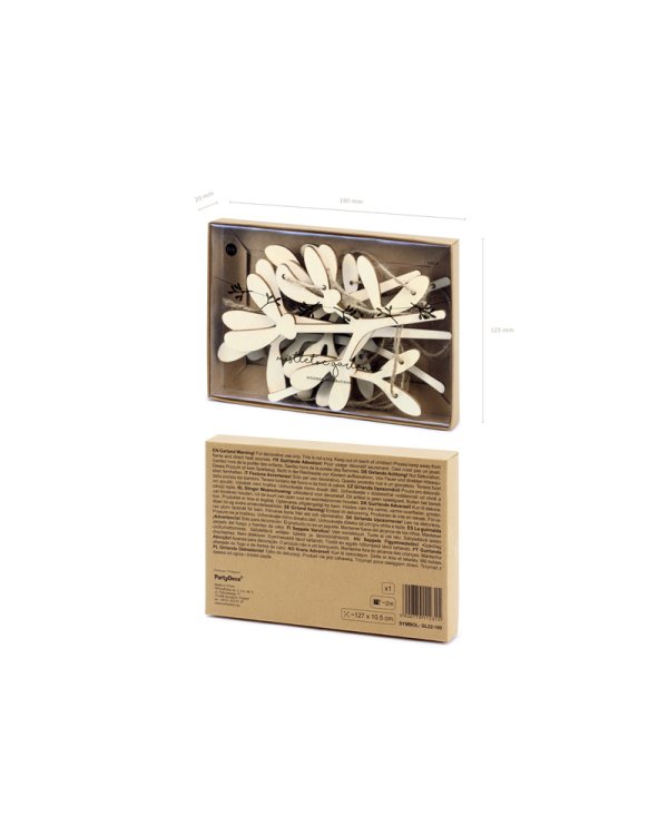 Wooden garland Mistletoe, 127cm
