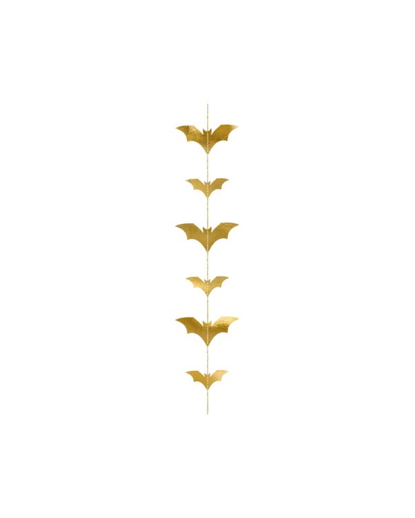 Garland Bats, gold, 1.5m