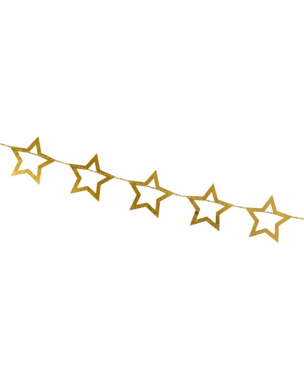 Garland Stars, gold, 3m