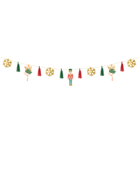 Paper garland Nutcracker, mix, 2m