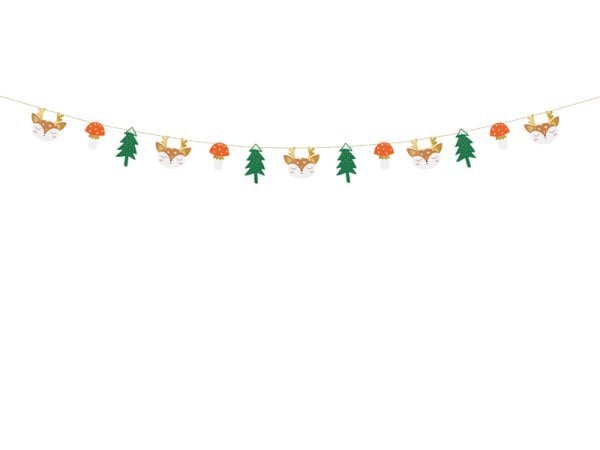 Paper garland Forest, mix, 1.7m