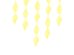 Crepe paper fringe garland, yellow, 3m