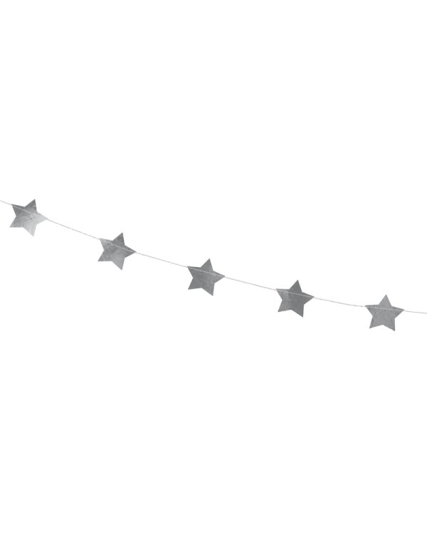 Garland Stars, silver, 3.6m