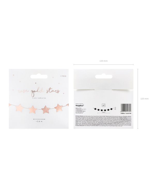 Garland Stars, rose gold, 3.6m