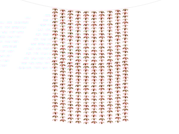 Backdrop - Flowers, rose gold, 100x210cm