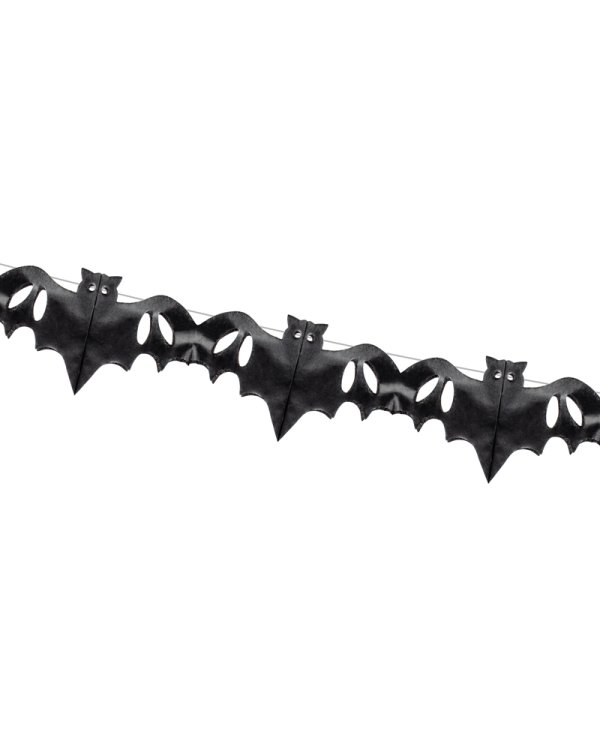 Tissue garland Bats, black, 4m