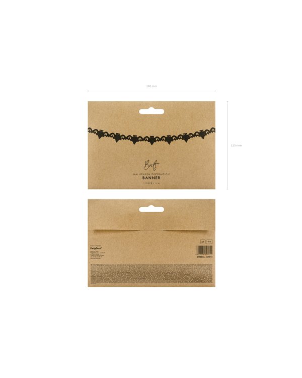Tissue garland Bats, black, 4m